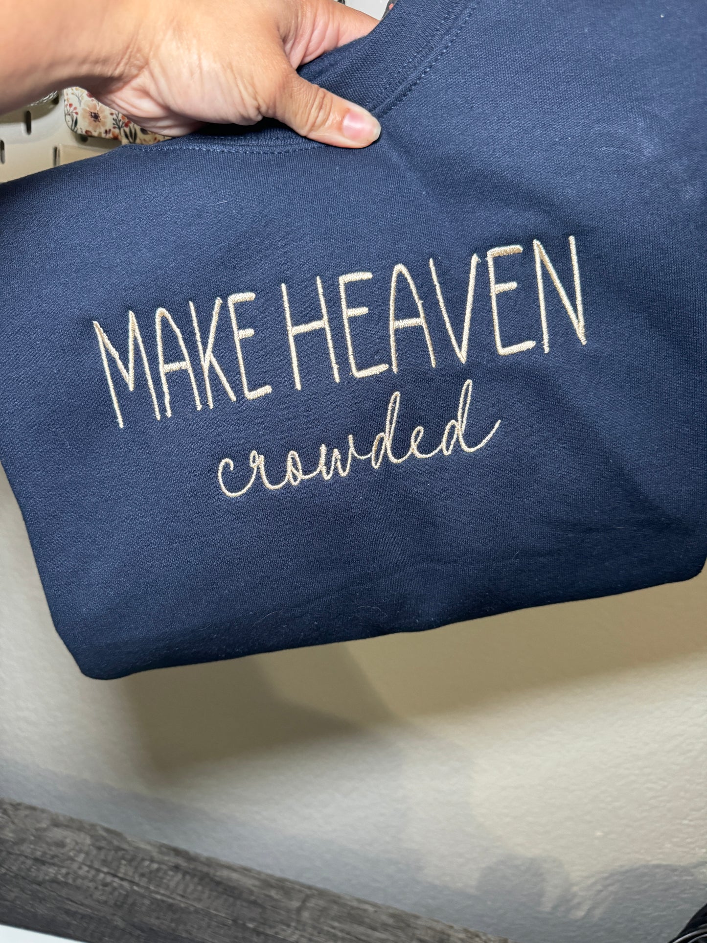 Make Heaven crowded navy sweatshirt