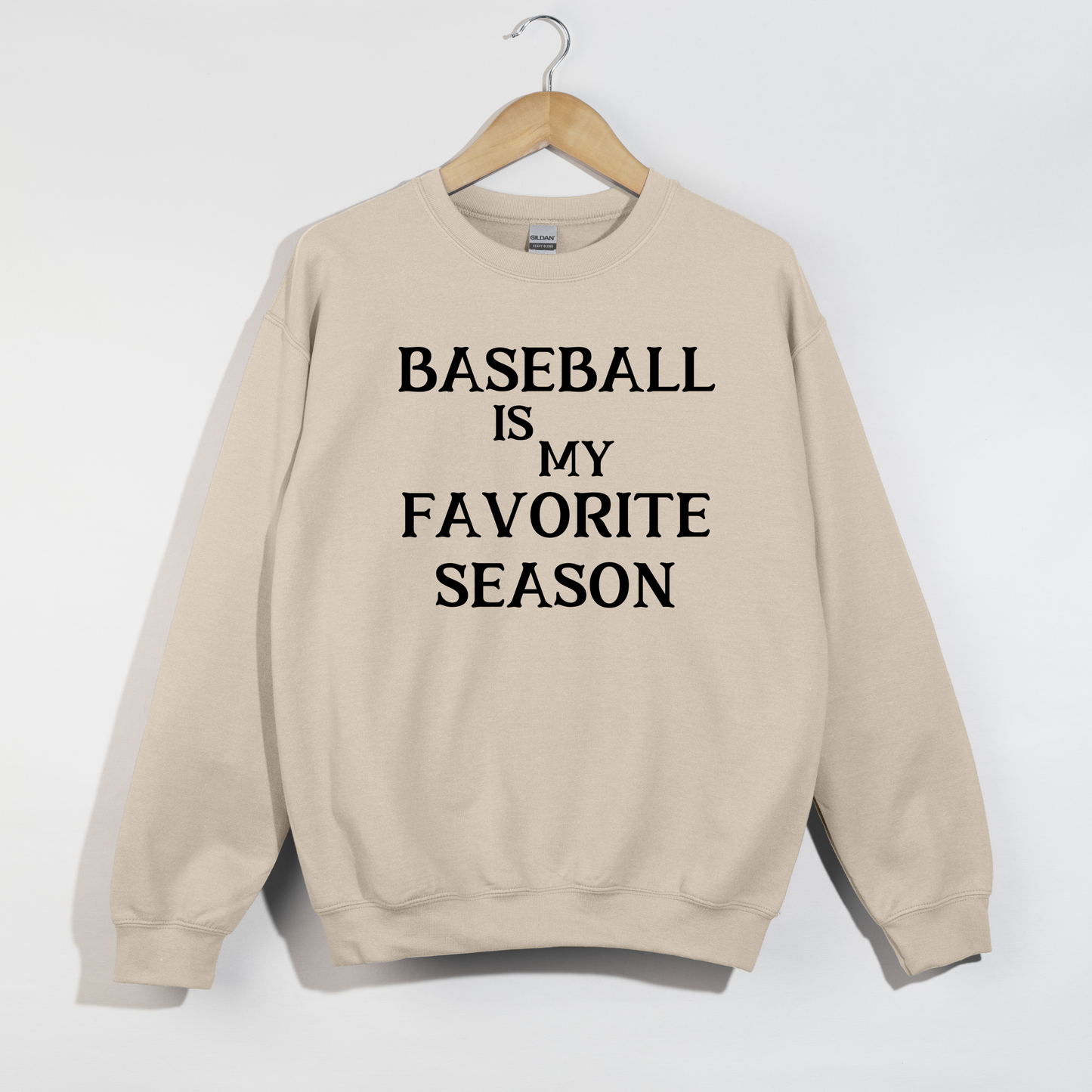 Baseball Is My Favorite Season Sweatshirt – Unisex Navy Crewneck for Game Day Fans