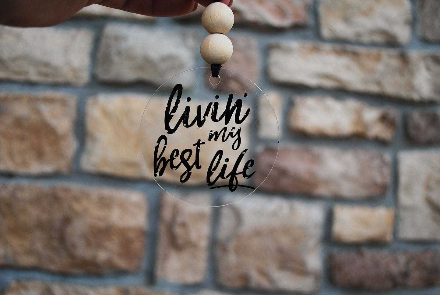 Livin' My Best Life Car Charm