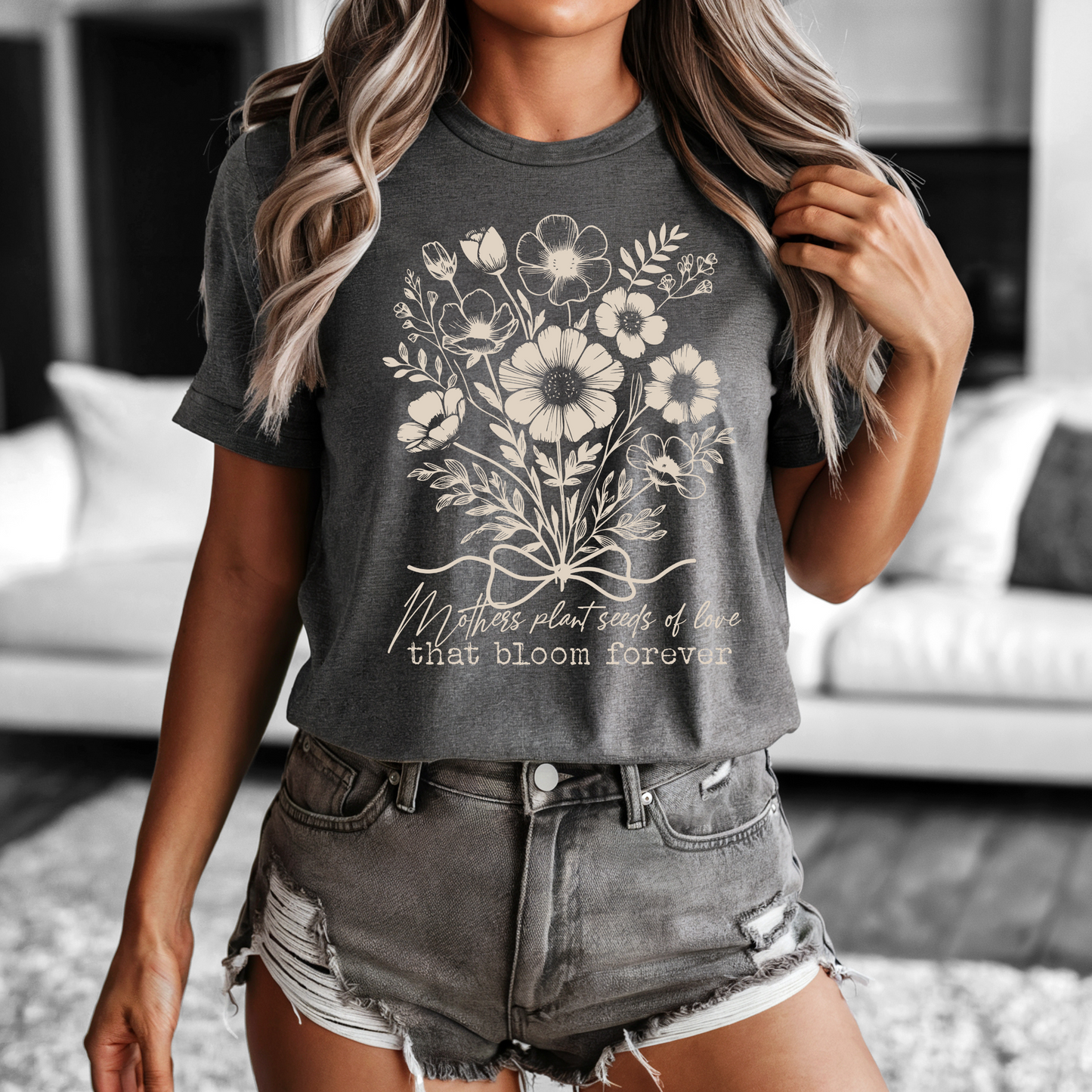 Mothers Plant Seeds” Floral Graphic Tee