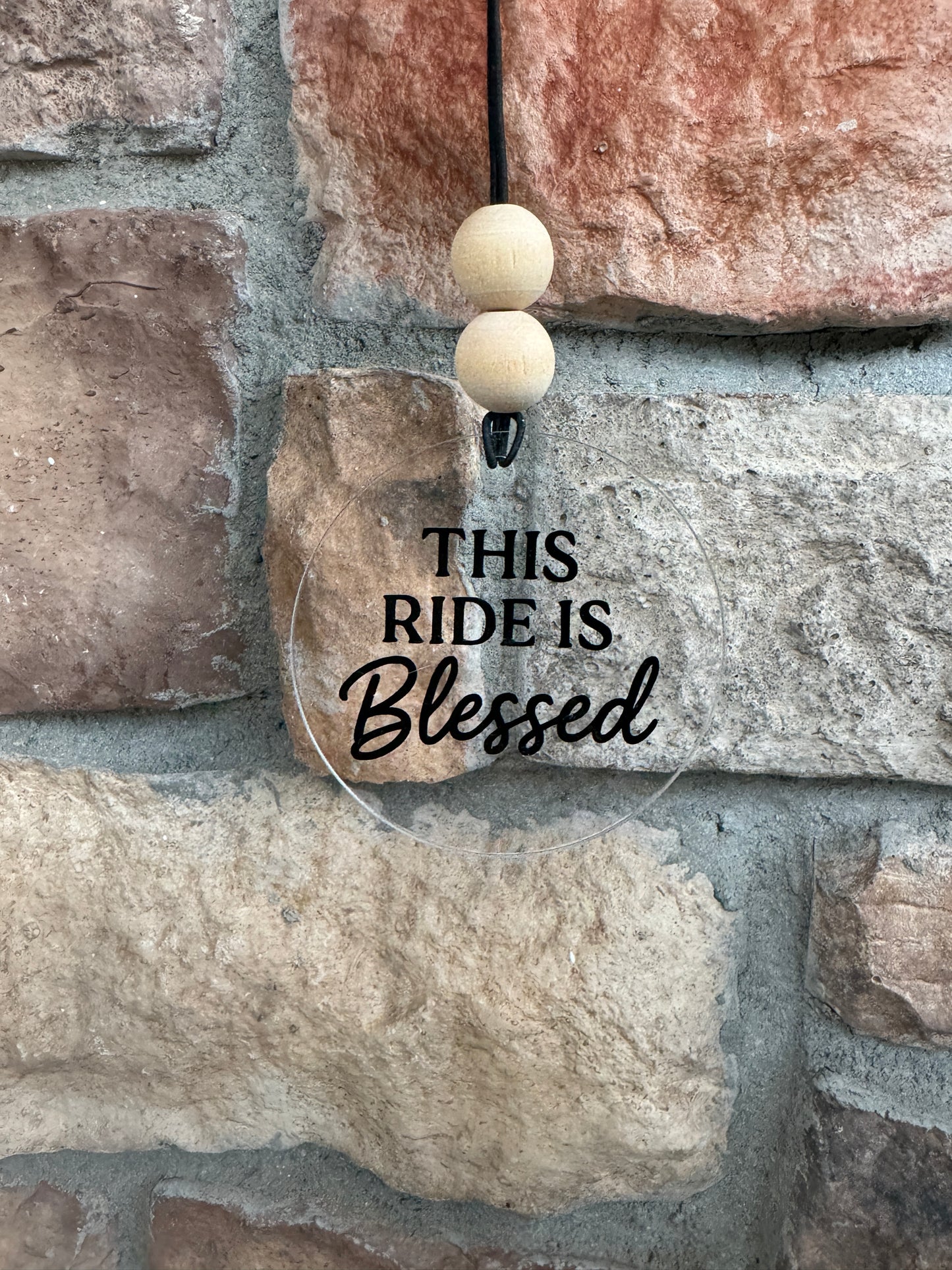 this ride is blessed car charm