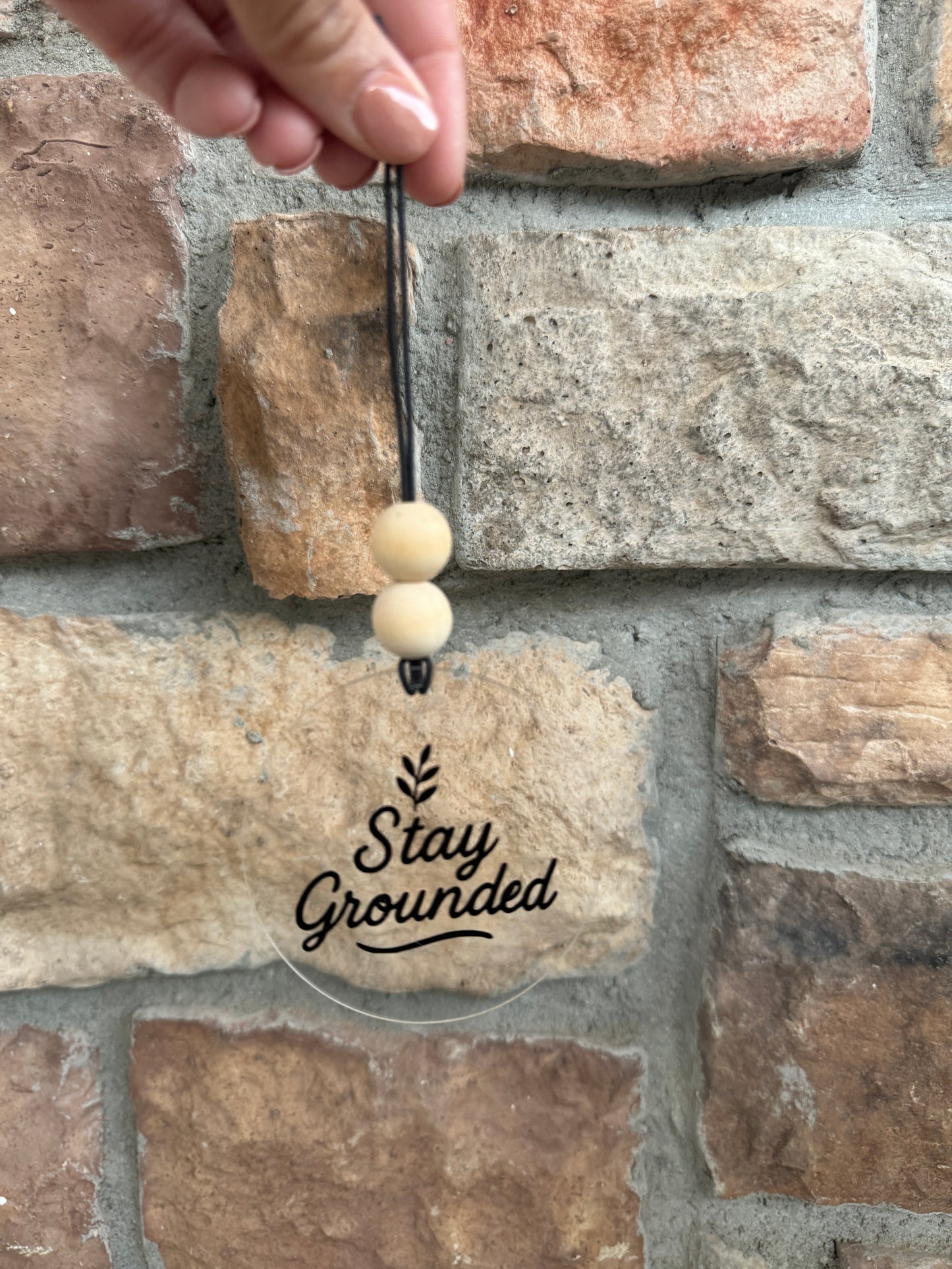 stay grounded car charm