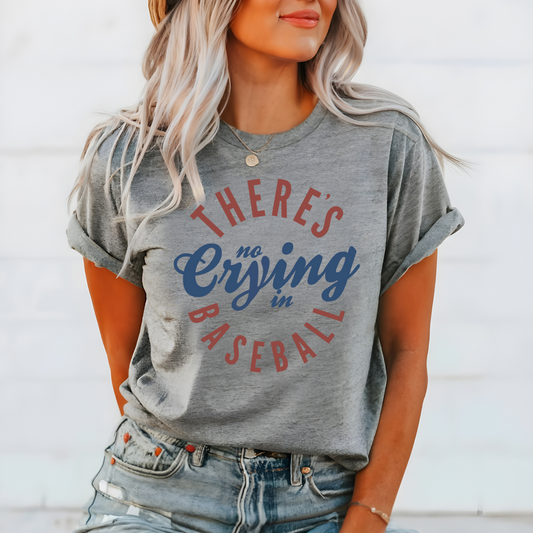 No Crying Baseball Tee