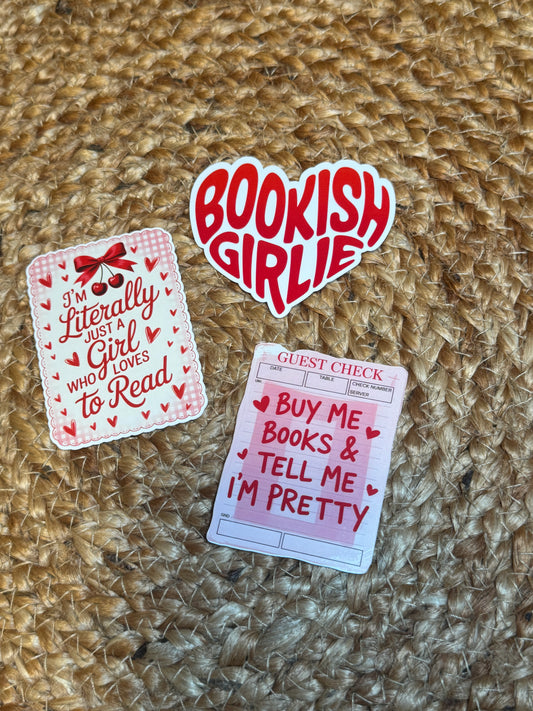 Bookish sticker set 