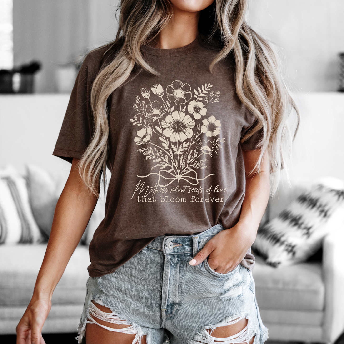 Mothers Plant Seeds” Floral Graphic Tee
